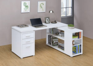 Abington White L-Shape Desk