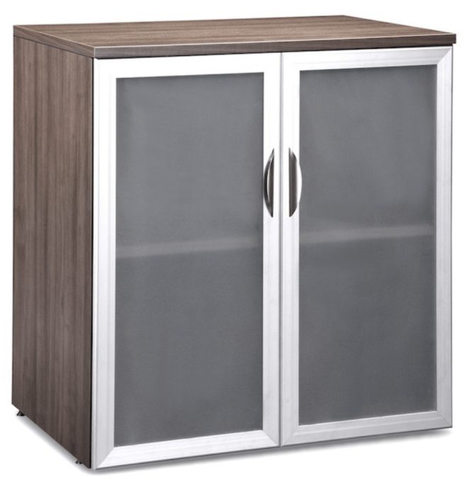 2 Door Storage Cabinet With Glass Doors