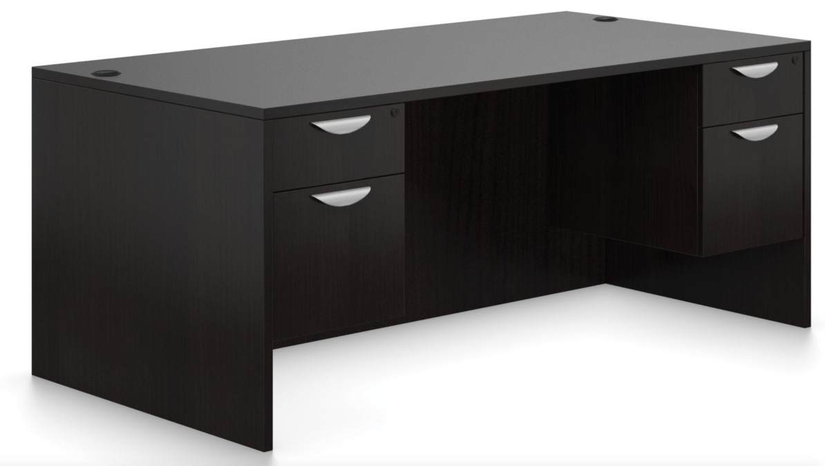 Brooklyn Series – Desk With (2) Box, File Pedestals