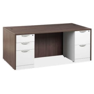 Brooklyn Series - Double Pedestal Desk With Full Pedestals