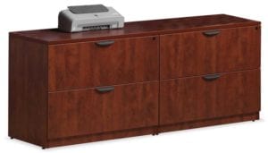 Laminate 4 Drawer Lateral File Credenza
