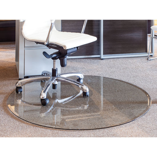 48" Round Glass Chair Mat /