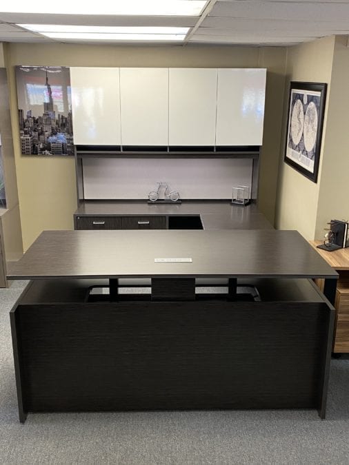 Executive Laminate U-Shape Desk With Sit/Stand Table Desk