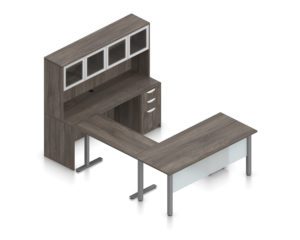 Brooklyn Series - Executive Desk Set With Sit/Stand Bridge