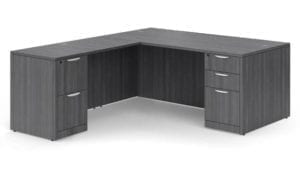 L-Shape Desk In Grey