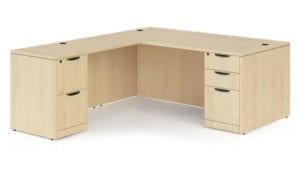 L-Shape Desk In Maple