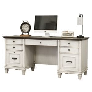 Rumson Desk In Linen & Grey