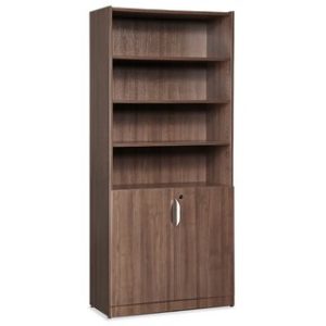 72" Laminate Bookcase With Doors Instock